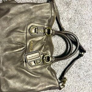 Bronze coach purse
